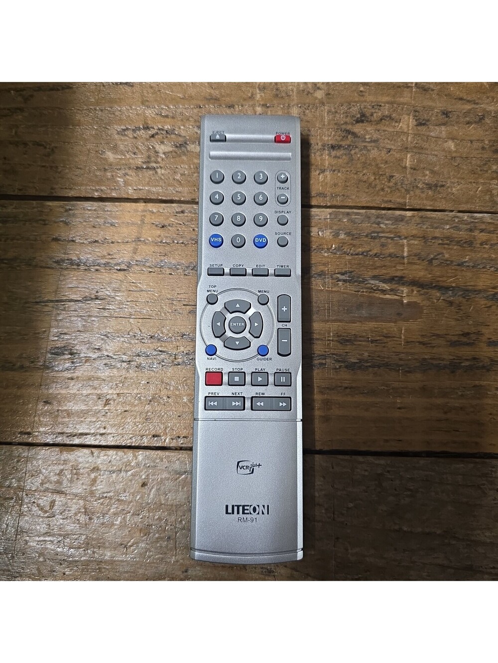 LiteOn RM-91 DVD VCR Combo Remote Control IR Tested